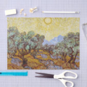 Vincent van Gogh - Olijfbomen, Gele Lucht en Zon Tissuepapier (Craft)