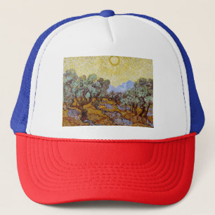 Vincent van Gogh - Olijfbomen, Gele Lucht en Zon Trucker Pet