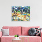 Vincent van Gogh - Olijfbomen: Helderblauwe lucht Canvas Afdruk (Insitu (Woonkamer))