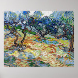 Vincent van Gogh - Olijfbomen: helderblauwe lucht Poster