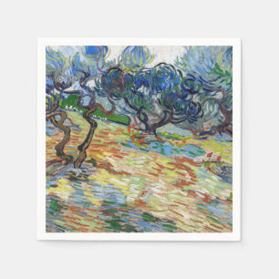 Vincent van Gogh - Olijfbomen: helderblauwe lucht Servet