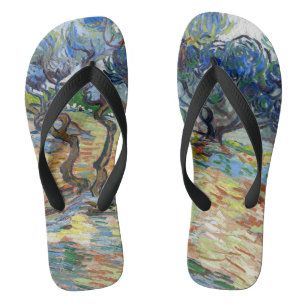 Vincent van Gogh - Olijfbomen: helderblauwe lucht Teenslippers