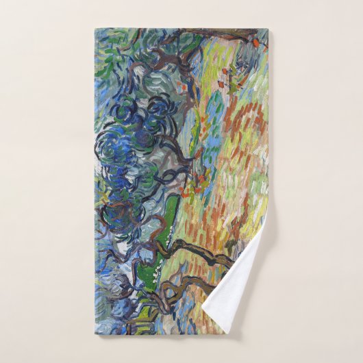 Vincent van Gogh - Olijfbomen: Heldere blauwe heme Bad Handdoek (Handdoek)