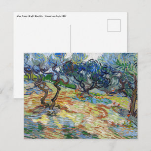 Vincent van Gogh - Olijfbomen: Heldere blauwe heme Briefkaart