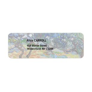 Vincent van Gogh - Olijfbomen: Heldere blauwe heme Etiket