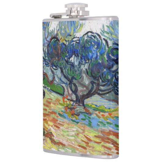 Vincent van Gogh - Olijfbomen: Heldere blauwe heme Heupfles (Links)