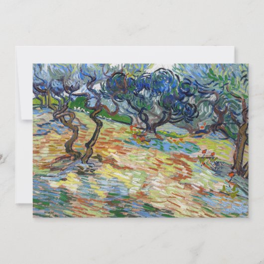 Vincent van Gogh - Olijfbomen: Heldere blauwe heme Kaart (Voorkant)