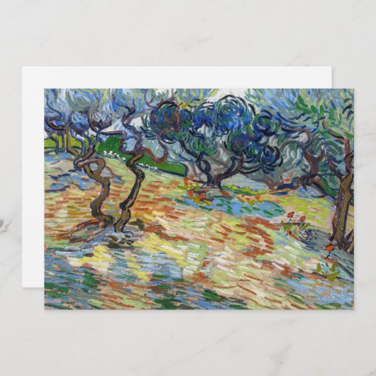 Vincent van Gogh - Olijfbomen: Heldere blauwe heme Kaart (Voorkant / Achterkant)