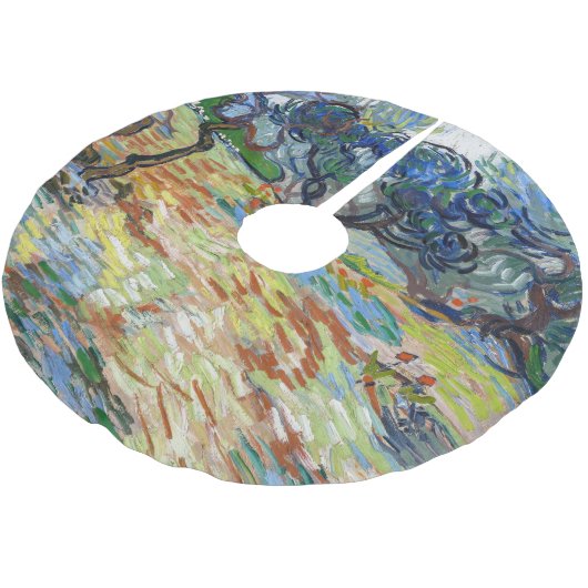 Vincent van Gogh - Olijfbomen: Heldere blauwe heme Kerstboom Rok (Gekanteld)