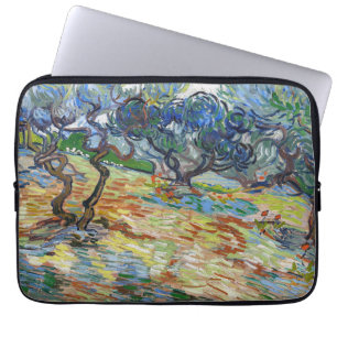 Vincent van Gogh - Olijfbomen: Heldere blauwe heme Laptop Sleeve