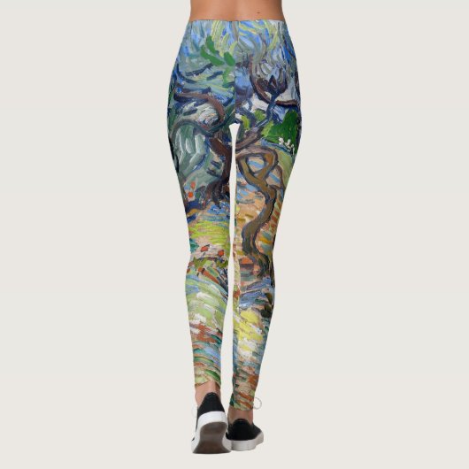 Vincent van Gogh - Olijfbomen: Heldere blauwe heme Leggings (Achterkant)