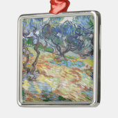 Vincent van Gogh - Olijfbomen: Heldere blauwe heme Metalen Ornament (Links)