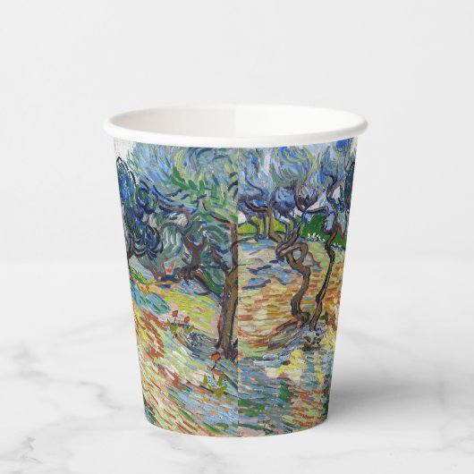 Vincent van Gogh - Olijfbomen: Heldere blauwe heme Papieren Bekers (Links)