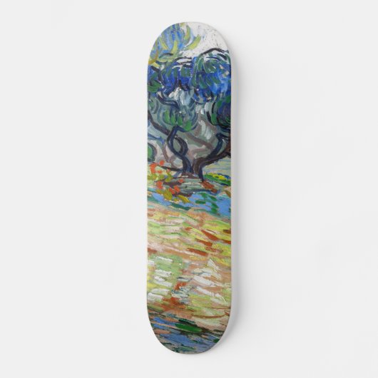 Vincent van Gogh - Olijfbomen: Heldere blauwe heme Persoonlijk Skateboard (Voorkant)