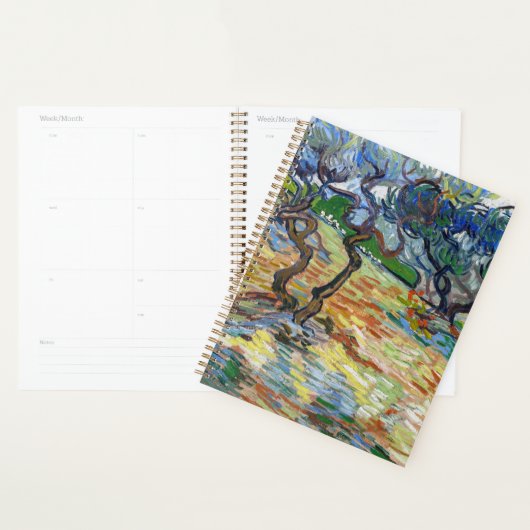 Vincent van Gogh - Olijfbomen: Heldere blauwe heme Planner (Display)