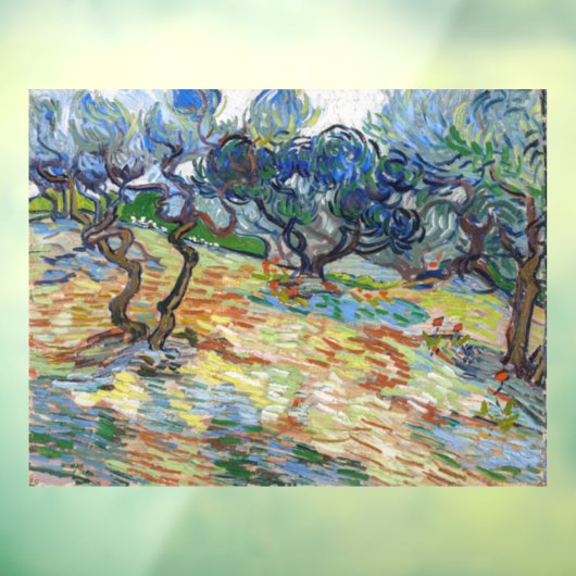 Vincent van Gogh - Olijfbomen: Heldere blauwe heme Raamsticker (Vel 3)