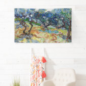 Vincent van Gogh - Olijfbomen: Heldere blauwe heme Spandoek (Insitu)