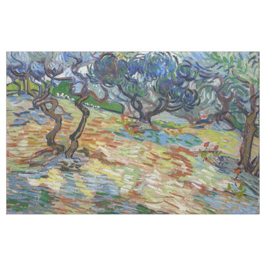 Vincent van Gogh - Olijfbomen: Heldere blauwe heme Stof (Yard (91,4 cm))