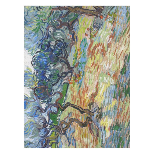 Vincent van Gogh - Olijfbomen: Heldere blauwe heme Tafelkleed (Voorkant)
