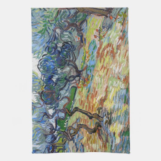 Vincent van Gogh - Olijfbomen: Heldere blauwe heme Theedoek (Verticaal)