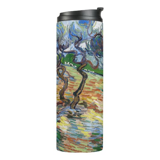 Vincent van Gogh - Olijfbomen: Heldere blauwe heme Thermosbeker (Gedraaid links)