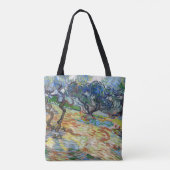 Vincent van Gogh - Olijfbomen: Heldere blauwe heme Tote Bag (Achterkant)