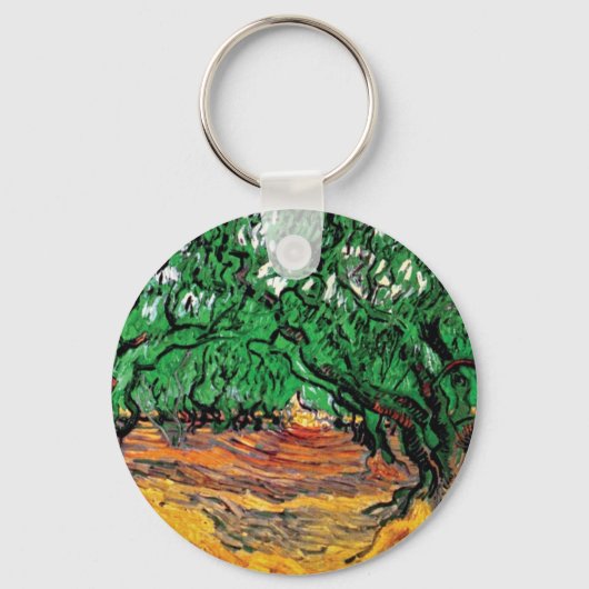 Vincent Van Gogh - Olijfbomen Kunstschilderij Sleutelhanger (Voorkant)