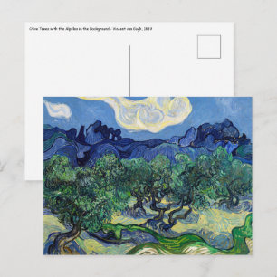 Vincent van Gogh - Olijfbomen met de Alpilles Briefkaart