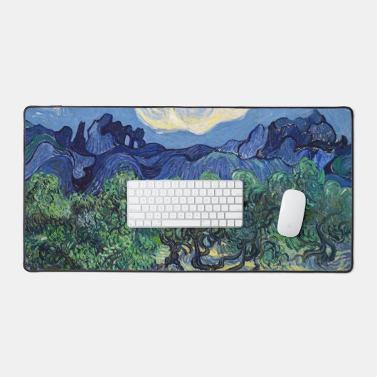 Vincent van Gogh - Olijfbomen met de Alpilles Bureaumat (Keyboard & Muis)