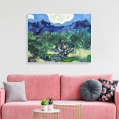 Vincent van Gogh - Olijfbomen met de Alpilles Canvas Afdruk (Insitu (Woonkamer))