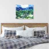 Vincent van Gogh, Olijfbomen met de Alpilles Canvas Afdruk (Insitu (Slaapkamer))