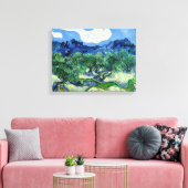 Vincent van Gogh, Olijfbomen met de Alpilles Canvas Afdruk (Insitu (Woonkamer))