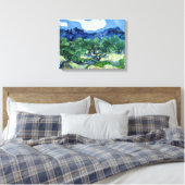 Vincent van Gogh, Olijfbomen met de Alpilles Canvas Afdruk (Insitu (Slaapkamer))