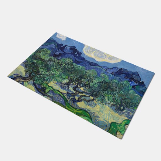 Vincent van Gogh - Olijfbomen met de Alpilles Deurmat (Schuin)