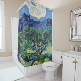 Vincent van Gogh - Olijfbomen met de Alpilles Douchegordijn