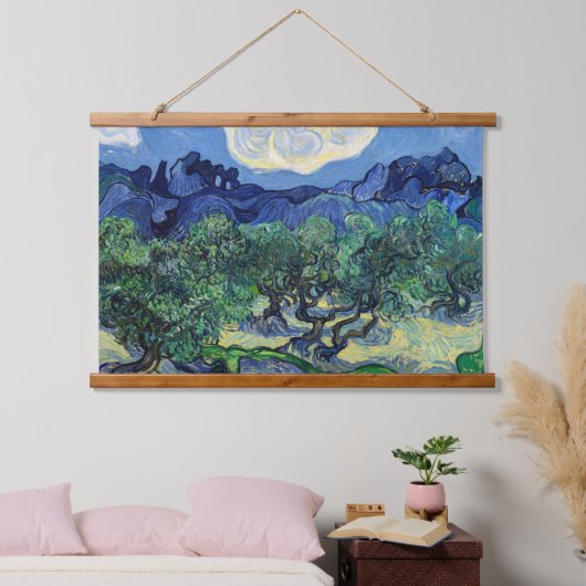 Vincent van Gogh - Olijfbomen met de Alpilles Hangend Wandkleed (Slaapkamer)