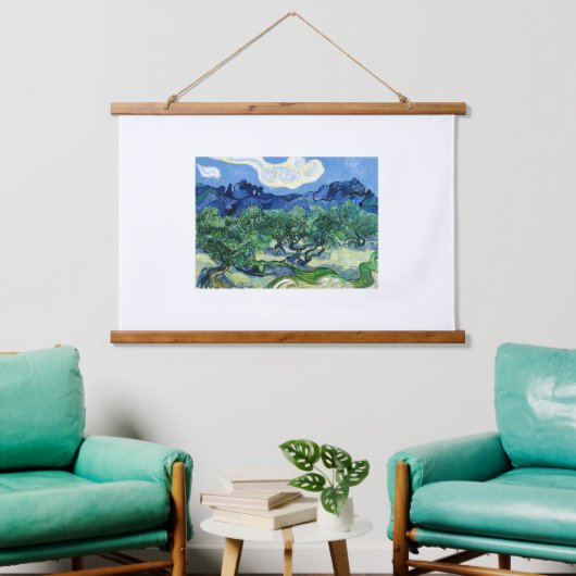 Vincent van Gogh, Olijfbomen met de Alpilles Hangend Wandkleed (Woonkamer)