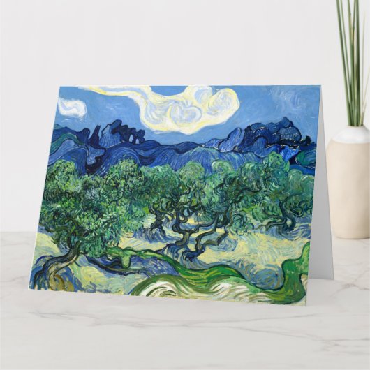 Vincent van Gogh, Olijfbomen met de Alpilles Kaart (Voorkant)