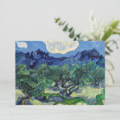 Vincent van Gogh - Olijfbomen met de Alpilles Kaart (Staand voorkant)