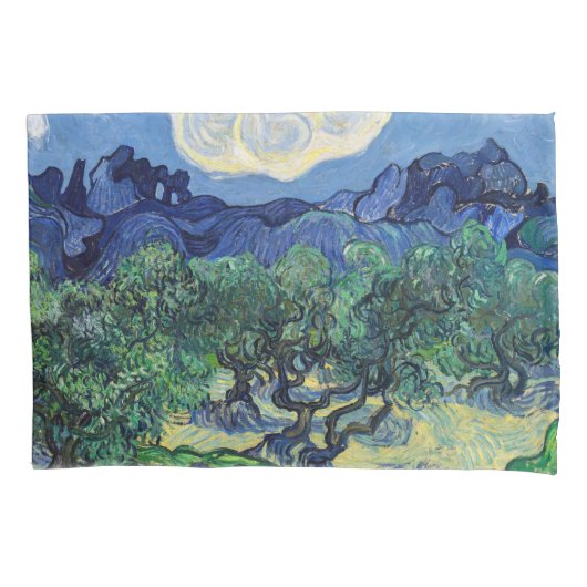 Vincent van Gogh - Olijfbomen met de Alpilles Kussensloop (Voorkant)