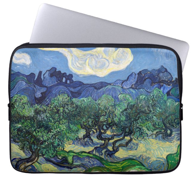 Vincent van Gogh - Olijfbomen met de Alpilles Laptop Sleeve (Voorkant)