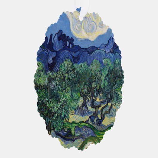 Vincent van Gogh - Olijfbomen met de Alpilles Ornament Kaart (Rechts)