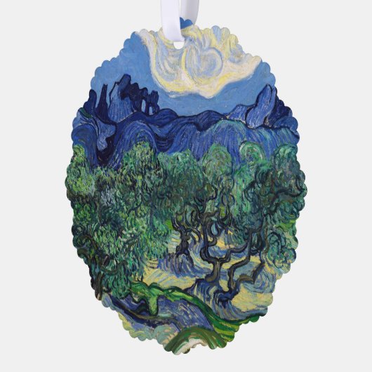 Vincent van Gogh - Olijfbomen met de Alpilles Ornament Kaart (Links)