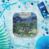 Vincent van Gogh - Olijfbomen met de Alpilles Papieren Bordje (Feest)