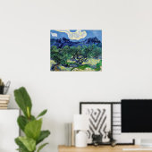 Vincent van Gogh - Olijfbomen met de Alpilles Poster (Thuiskantoor)