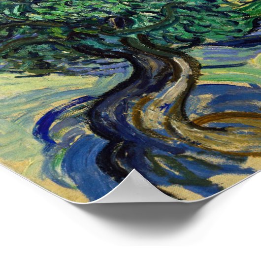 Vincent van Gogh - Olijfbomen met de Alpilles Poster (Hoek)