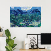 Vincent Van Gogh - Olijfbomen met de Alpilles Poster (Thuiskantoor)