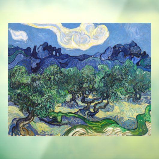 Vincent van Gogh - Olijfbomen met de Alpilles Raamsticker (Vel 3)