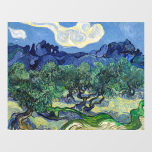 Vincent van Gogh - Olijfbomen met de Alpilles Raamsticker