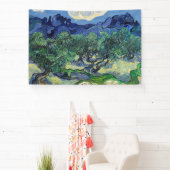 Vincent van Gogh - Olijfbomen met de Alpilles Spandoek (Insitu)